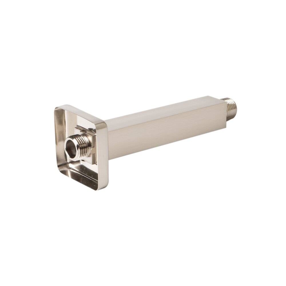 Back. Alfi - Brushed Nickel 6" Square Ceiling Shower Arm - Black.