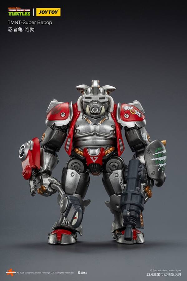 Teenage Mutant Turtles | JOYTOY TMNT-Super Bebop - JD 3 10 3 Win V 3 Na 5 - 2026 Viacom Overseas Holdings C.V All Rights Reserved ZMA 13 6cm articulated action figure 13.6