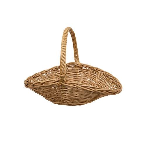 Left. BreeBe - 2/Set - Natural Willow Flower Gathering Baskets - Natural.