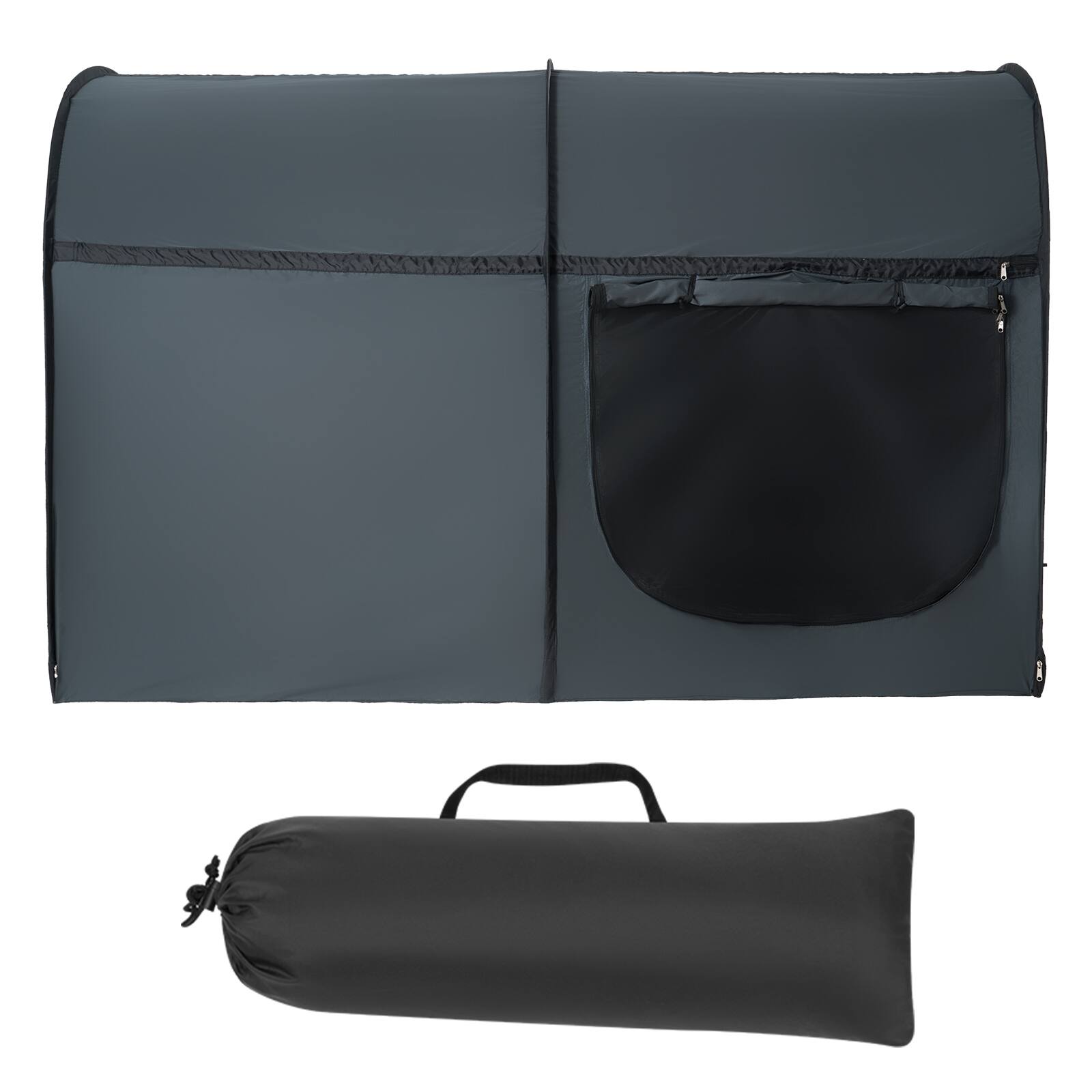 Alt View 5. VEVOR - Bed Tent, Pongee Fabric, 4 Doors Breathable Tent with 0.28 in Fiber Poles on Bed Privacy, Full Size Sleeping Bed Canopy - Green.