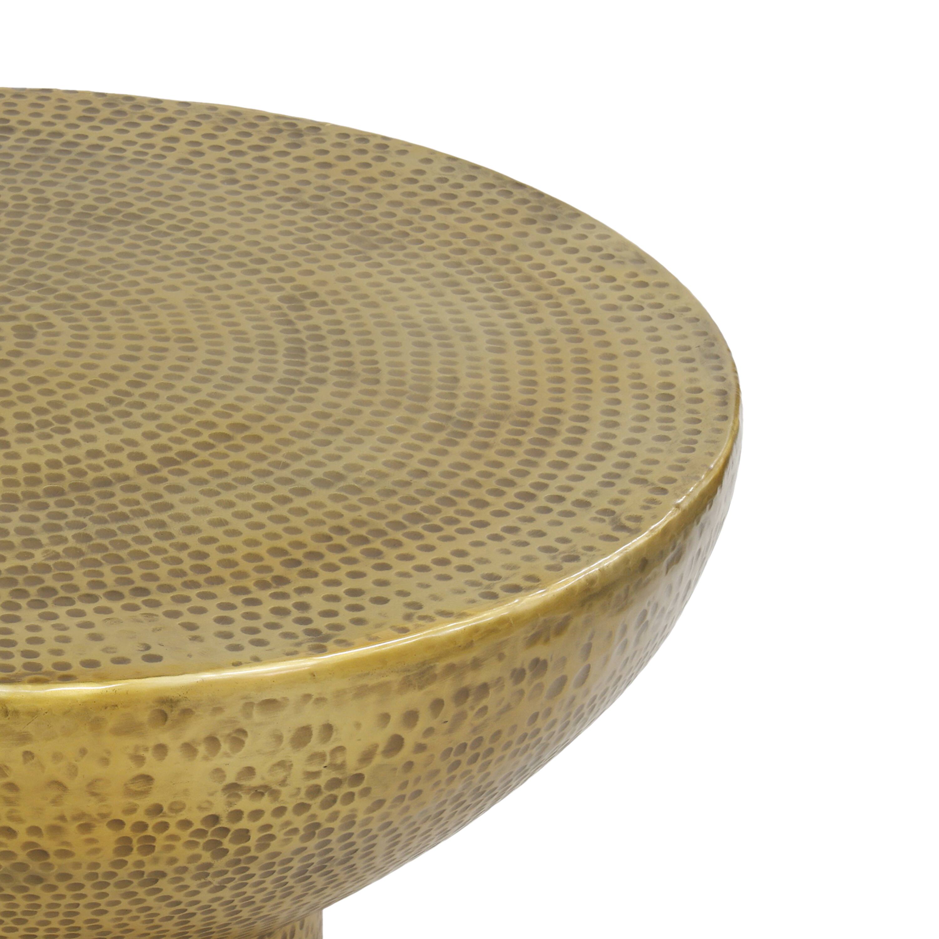 Alt View 2. Manhattan Lane - Orion Coffee Table, 32 Inch Round Martini Glass Shape - Brass.