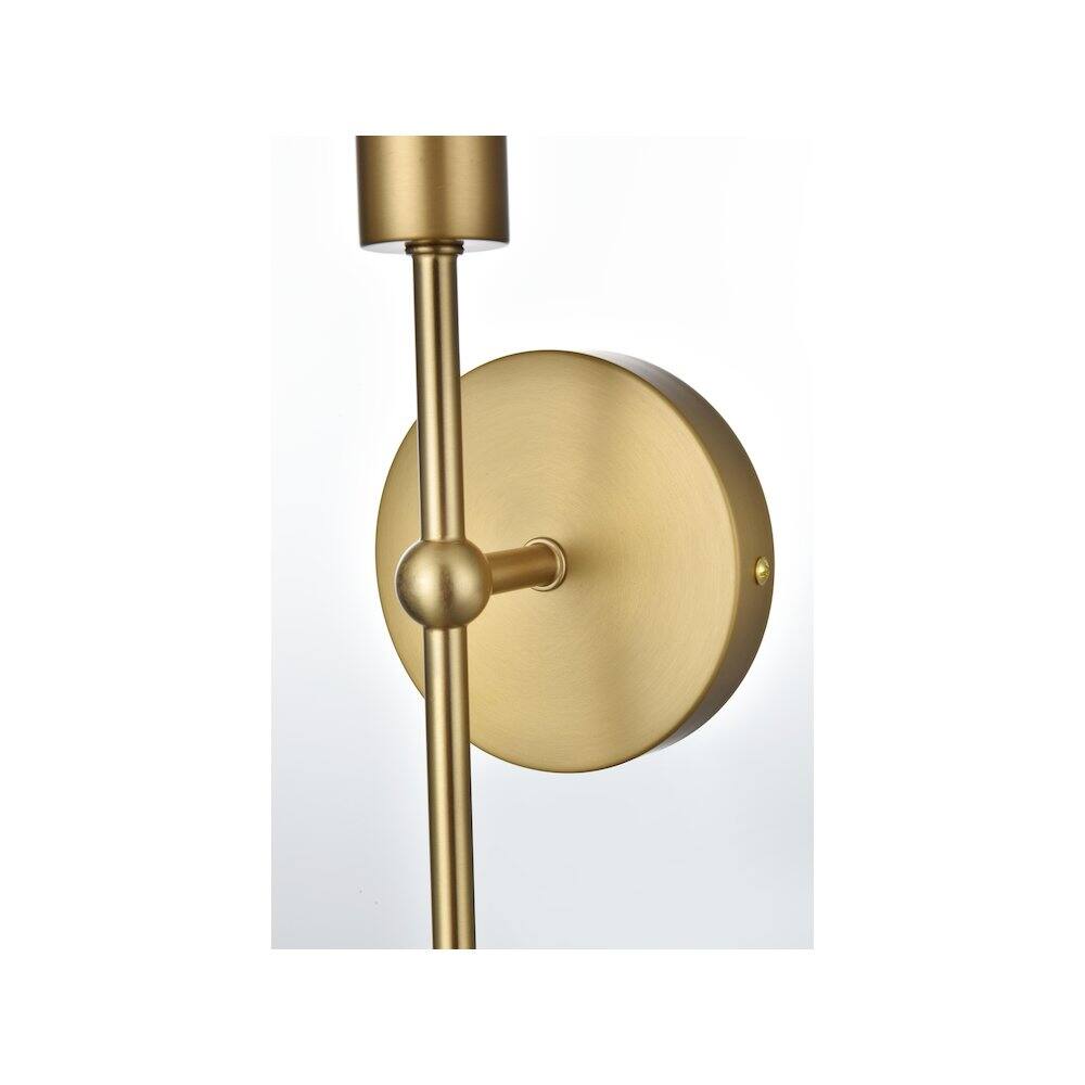 Back. Living District - Keely 4.5 Inch Wall Sconce in Satin Gold - Satin Gold.