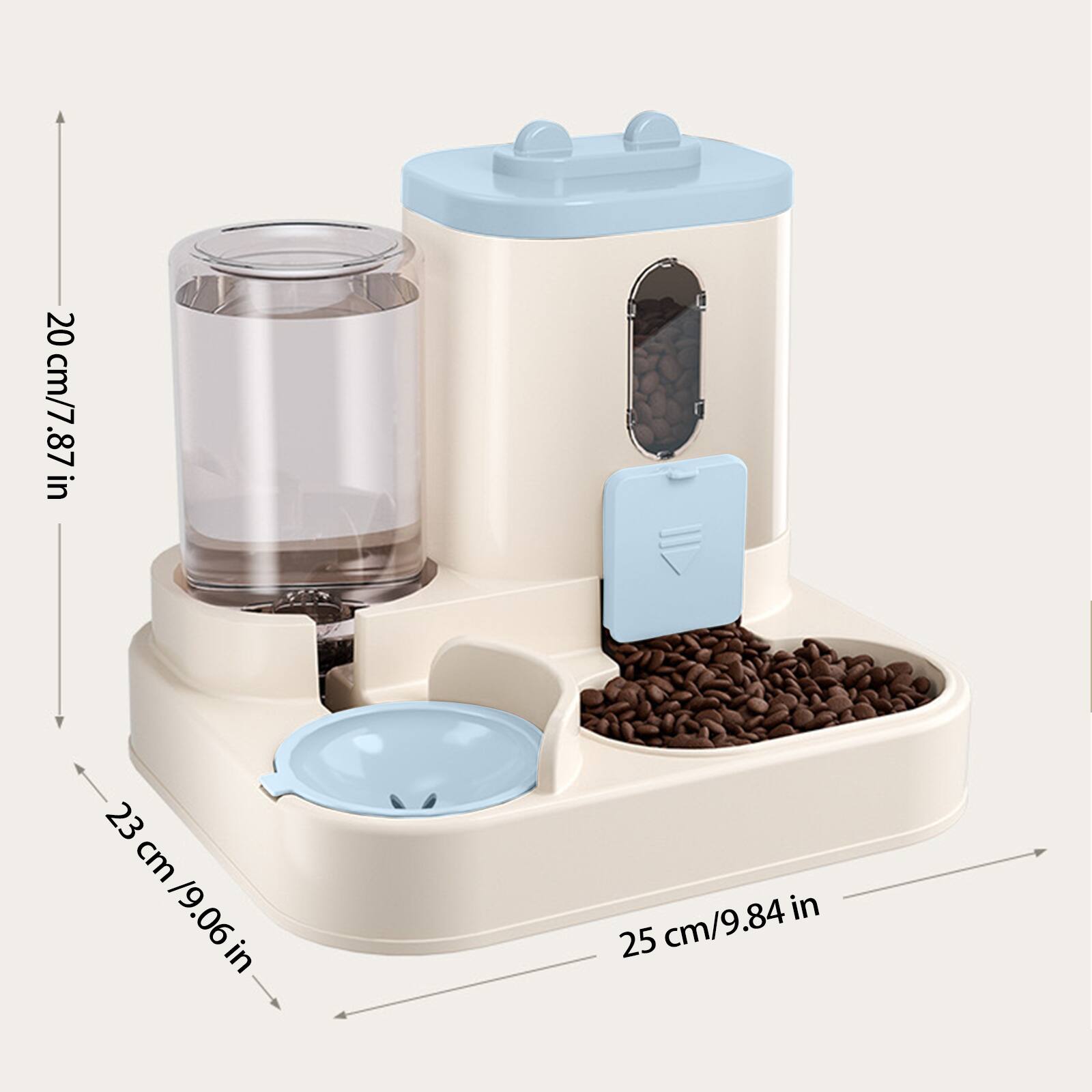 20 cm/7.87 in  
23 cm/9.06 in  
25 cm/9.84 in