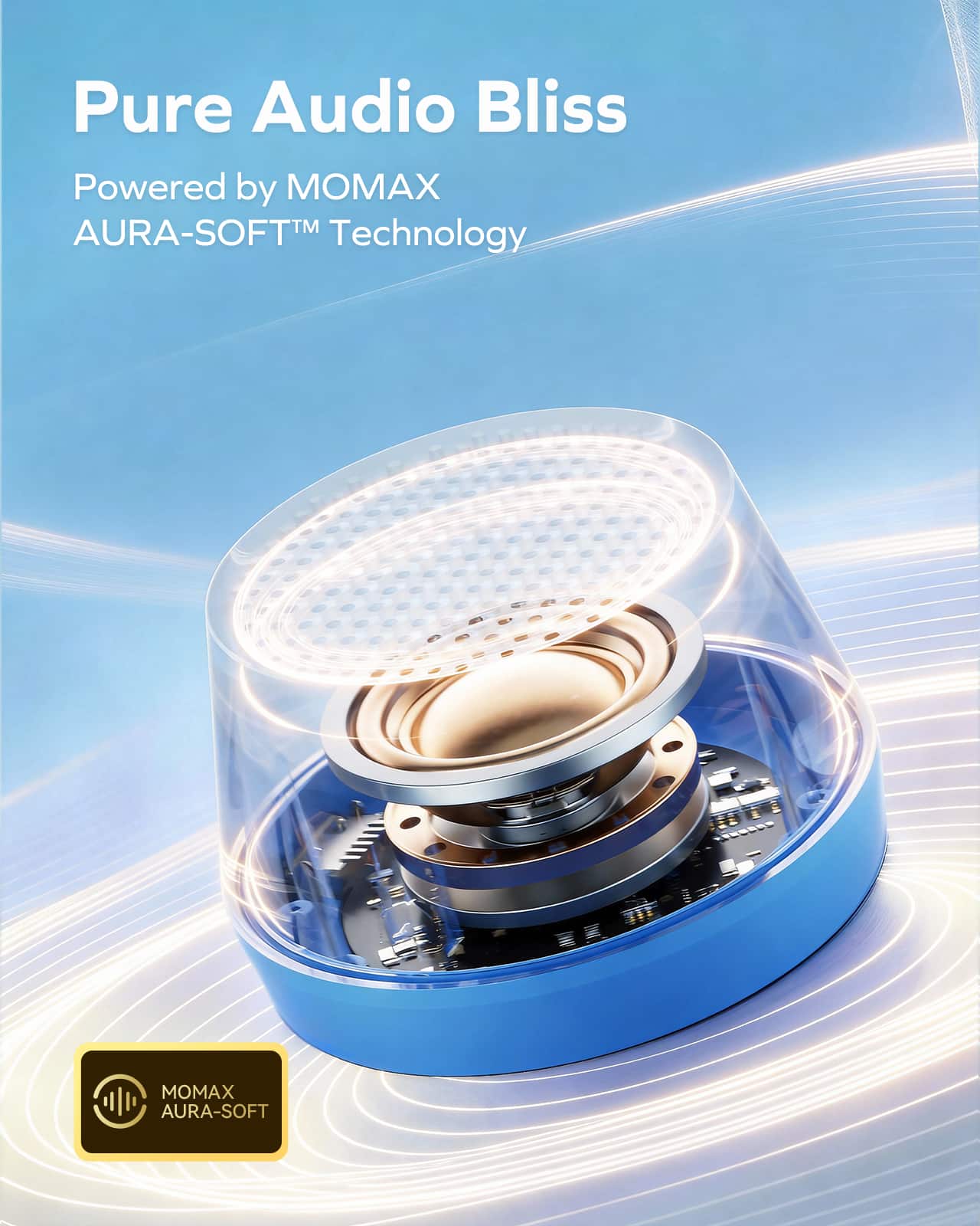 Momax 1 Vibe Go Lite Mini Portable Bluetooth Speaker Magnetic