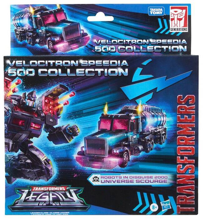 TAKARA TOMY GENERATIONS VELOCITRON SPEEDIA 500 COLLECTION  
VELOCITRON SPEEDIA 500 COLLECTION  
JESSE LEADER  
TRANSFORMERS CLASS CLASSE LEADER  
ROBOTS IN DISGUISE SCOURGE  
2000  
TRANSFORMERS  
LEGACY  
8+