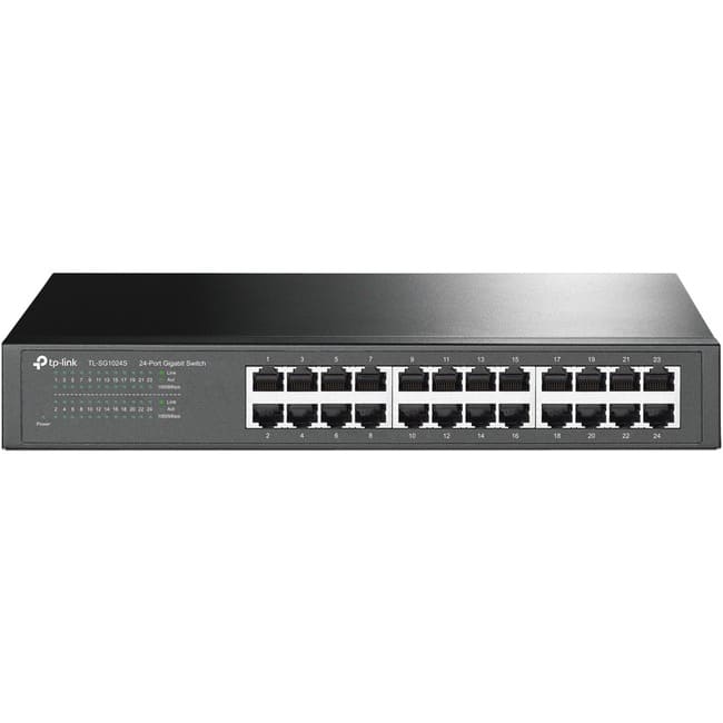 TP-Link - TL-SG1024S - 24-Port Gigabit Desktop/Rackmount Ethernet Switch - Plug & Play - Shielded Ports - Sturdy Metal - Unknown
