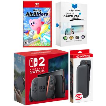 Switch 2 Video Game Console with Kirby Air Riders, MightySkins Switch 2 Video Game Console with Kirby Air Riders, MightySkins