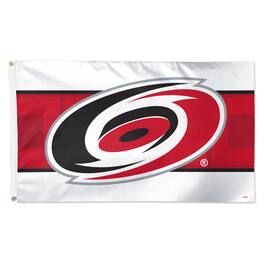 WinCraft - Carolina Hurricanes 3' x 5' Horizontal Stripe Deluxe Single-Sided Flag - White