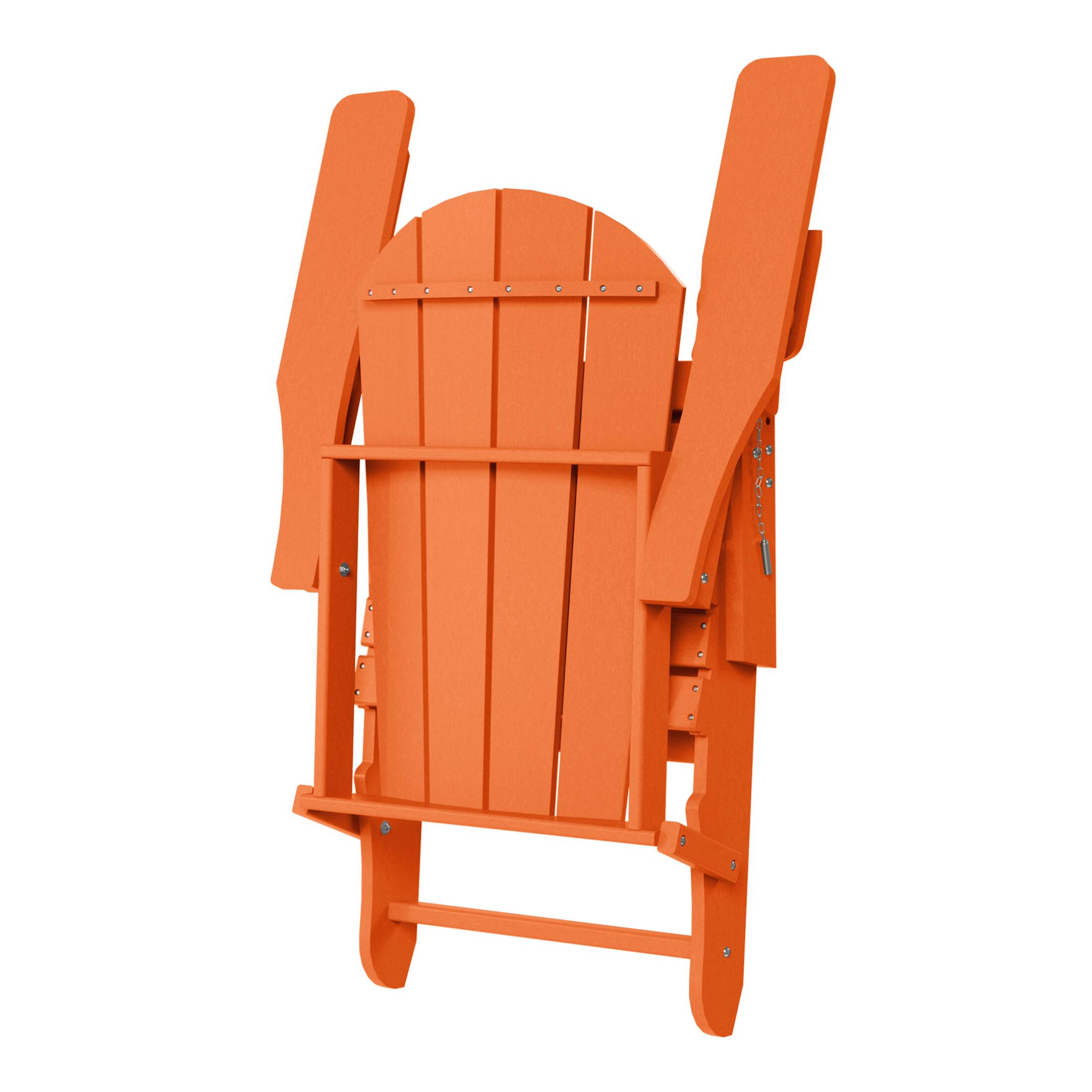 Alt View 2. WestinTrends - WestinTrends Malibu Folding Adjustable Adirondack Chair with Retractable Ottoman and Cup Holder - Orange.