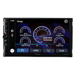 Jensen - CAR714MW 7" Double-DIN Digital Multimedia Receiver with Bluetooth, CarPlay/Android Auto Compatibility - Black