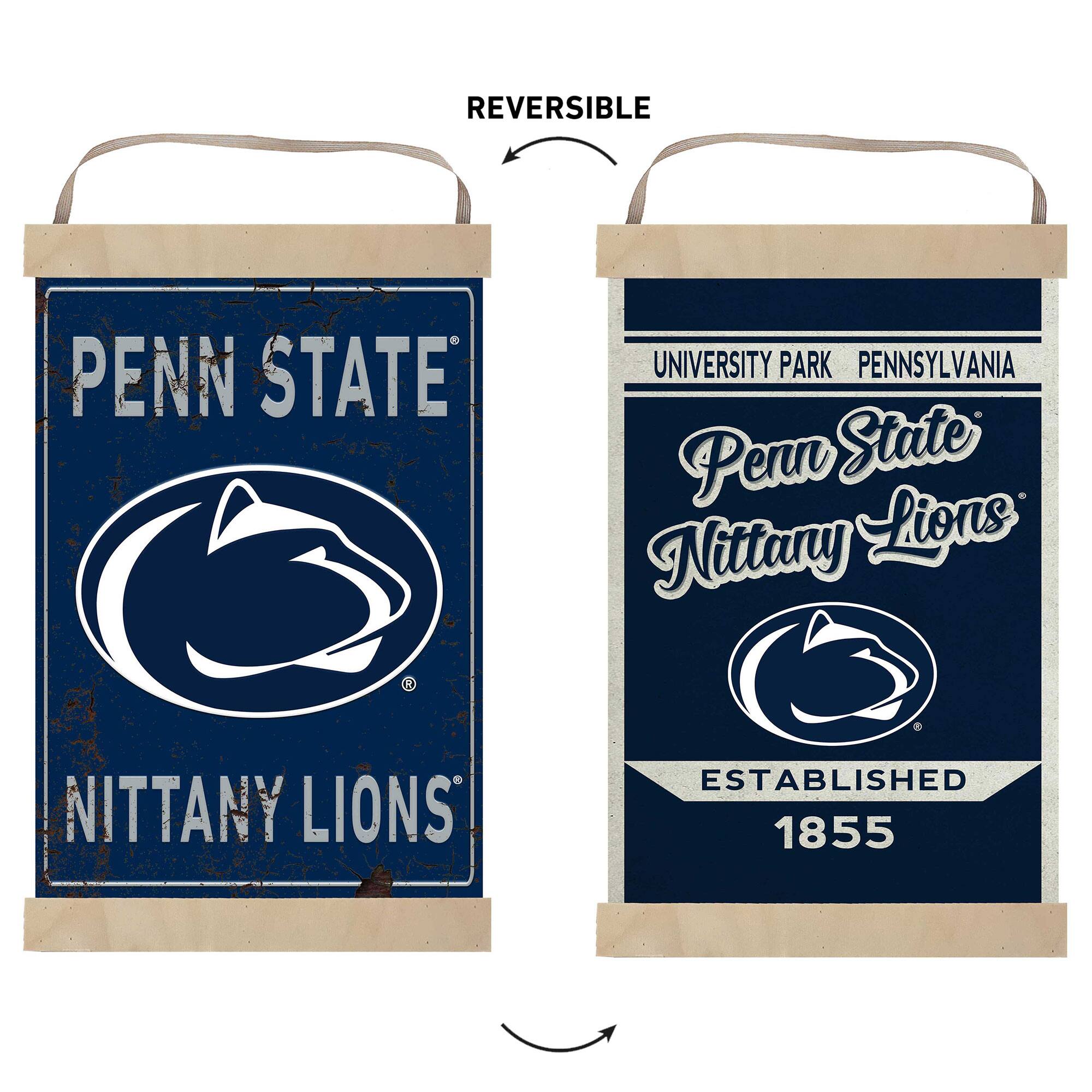 REVERSIBLE  
PENN STATE  
UNIVERSITY PARK PENNSYLVANIA  
Penn State  
NITTANY LIONS  
ESTABLISHED 1855