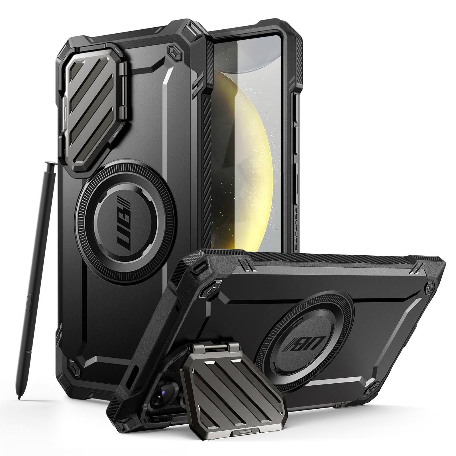 Left. SUPCASE - Galaxy S25 Ultra Unicorn Beetle MAG XT Bumper Case - Black.