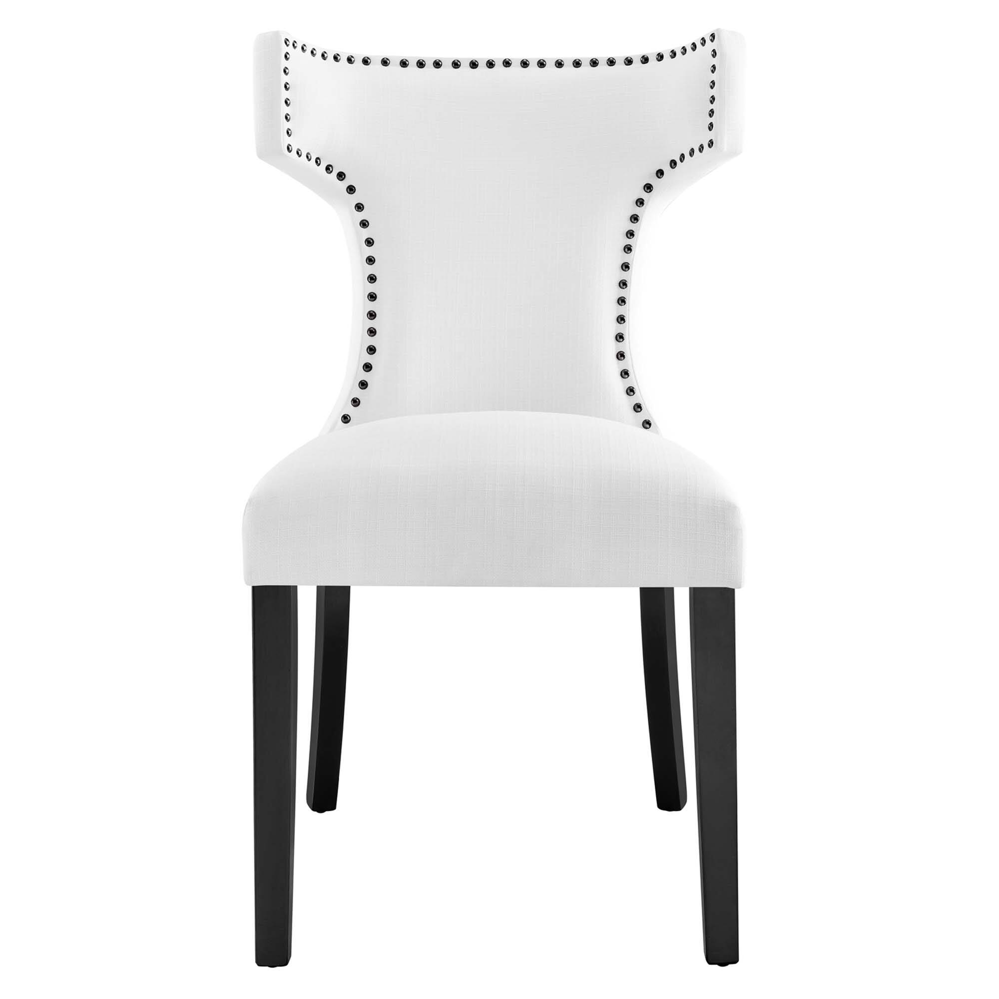 Alt View 2. Modway - Curve Fabric Dining Chair by Modway - White.