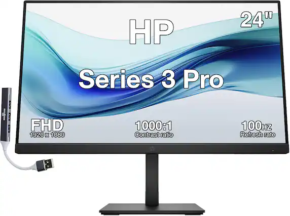 HP 24" DODGET Par FaR I Series 3 Pro FHD 1000:1 Contrast Ratio 100Hz Refresh Rate 1920 x 1080