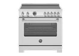 Bertazzoni - 36" Master Series range - Electric self clean oven - 5 induction zones - Stainless Steel