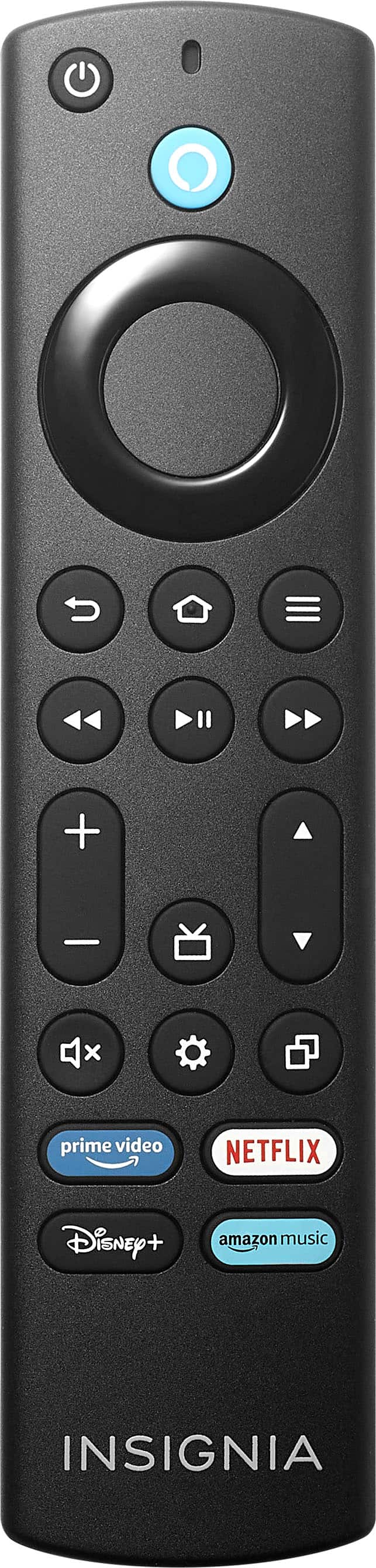 The text on the image reads:
+ - qx x prime video NETFLIX Disney+ amazon music INSIGNIA