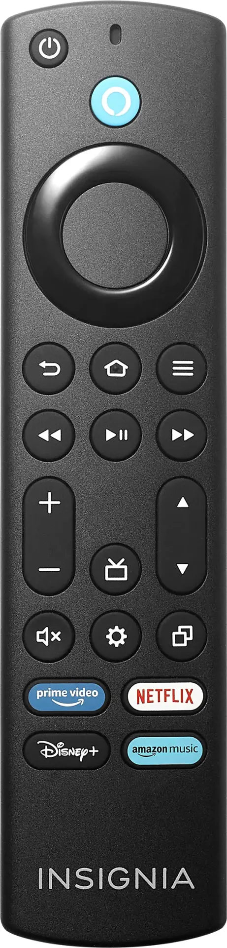 The text on the image reads:

+ - qx x prime video NETFLIX Disney+ amazon music INSIGNIA