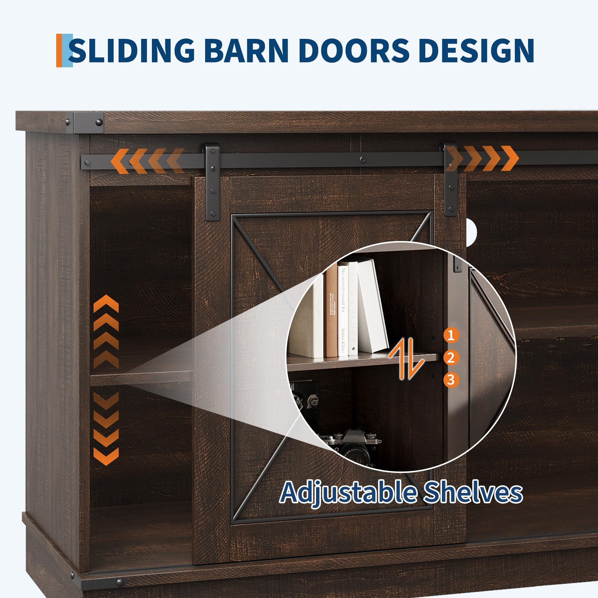 SLIDING BARN DOORS DESIGN

Adjustable Shelves