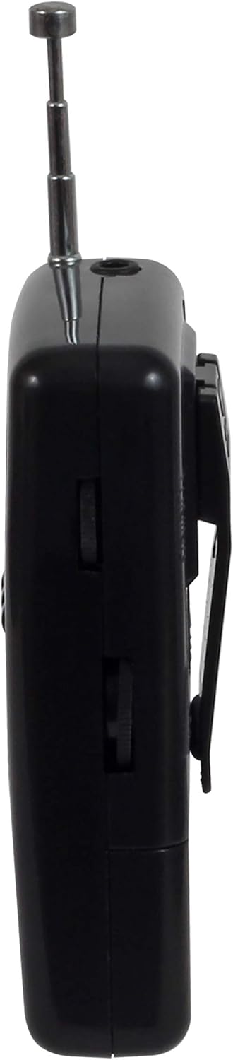 Angle. Jensen - JENSEN MR-80 MR80 AM/FM Portable Pocket Radio - Black.