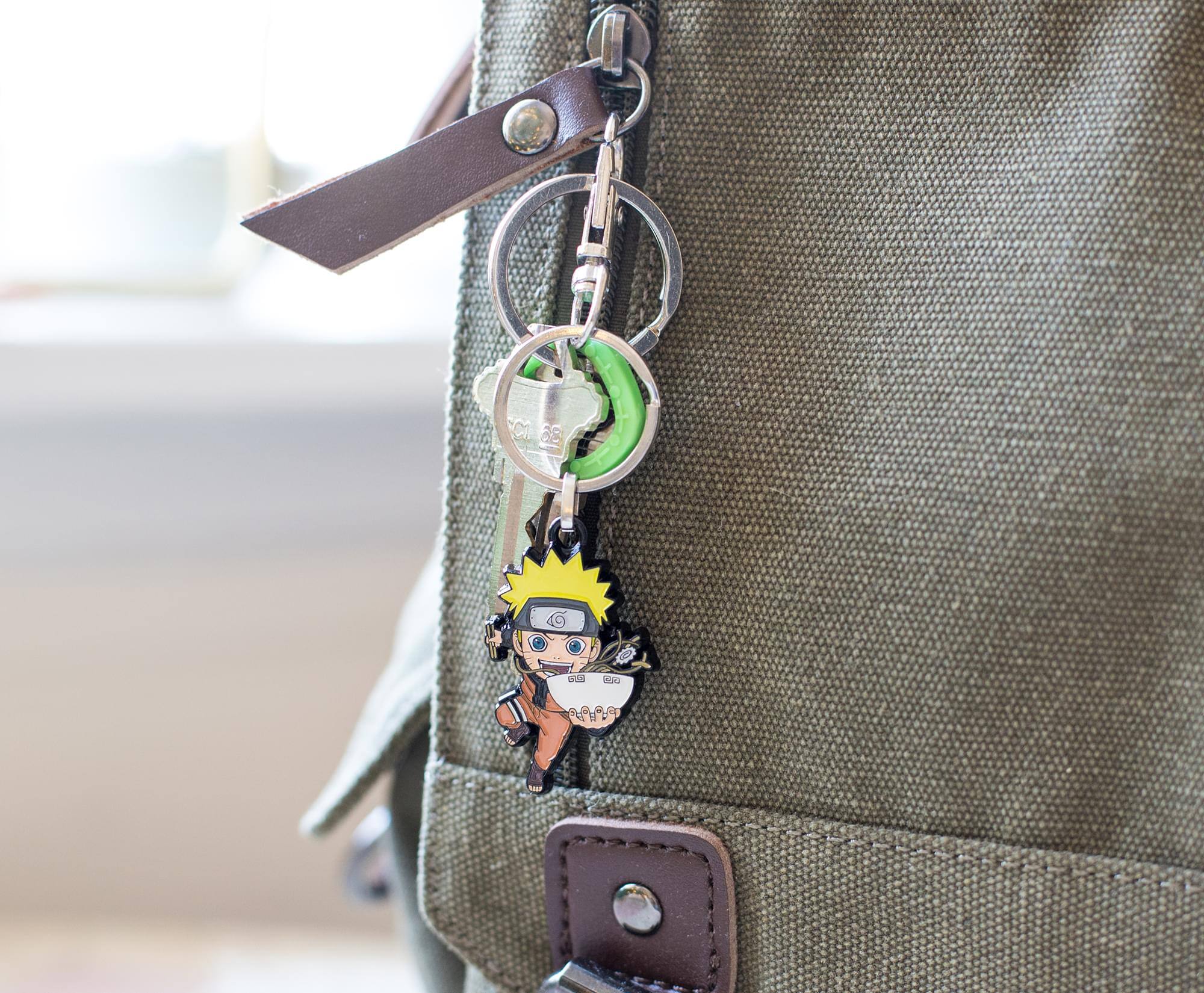 Alt View 2. SalesOne LLC - Naruto Uzumaki With Ramen Bowl Enamel Pendant Keychain | Toynk Exclusive - Orange.