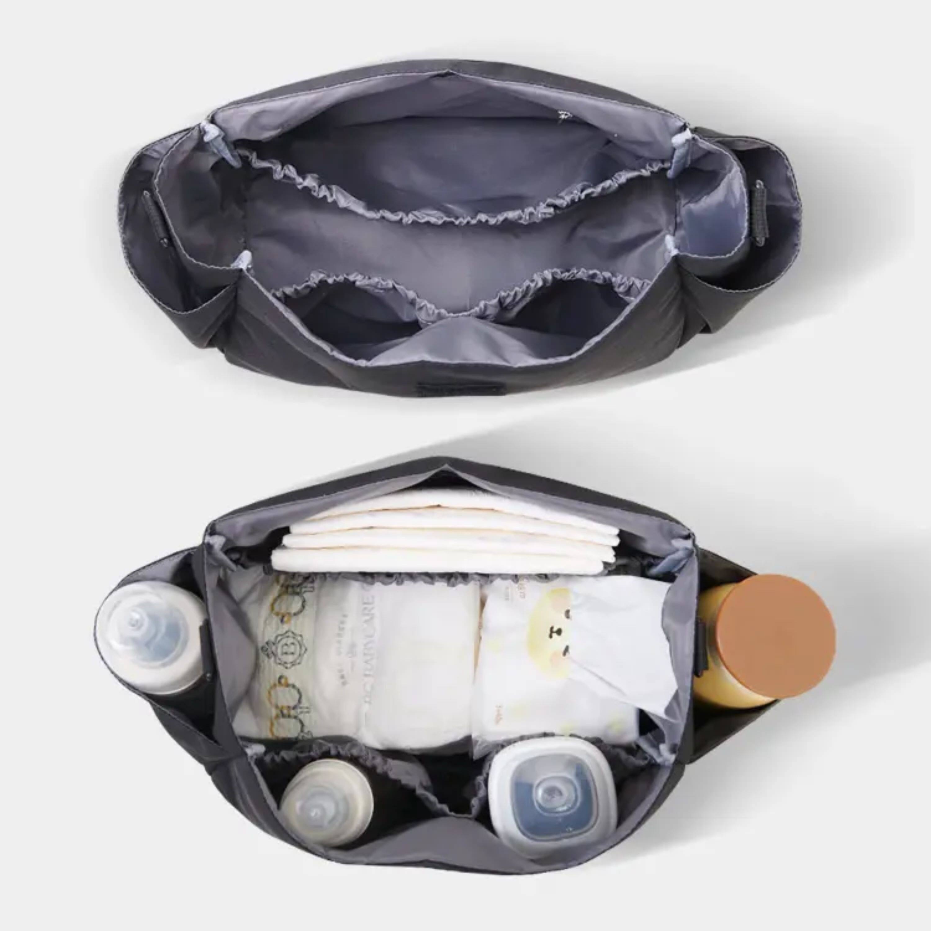 Left. Kitcheniva - Kitty Paws Stroller Organizer Bag Black - Black.