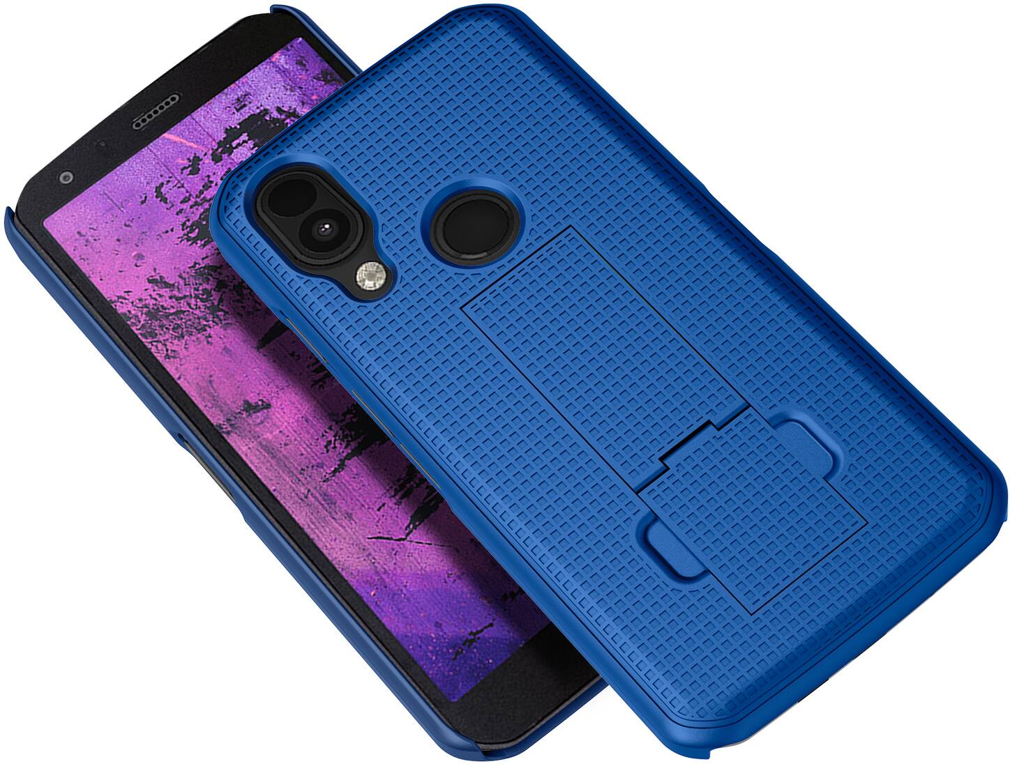 Alt View 5. Nakedcellphone - Slim Case for CAT S62 Pro Phone (with Kickstand) - Blue.