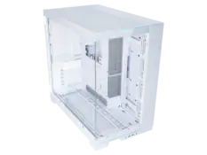 Front. Lian Li - LIAN LI O11 EVO RGB White Aluminum / Steel / Tempered Glass ATX Mid Tower Computer Case ----O11DERGBW - White.