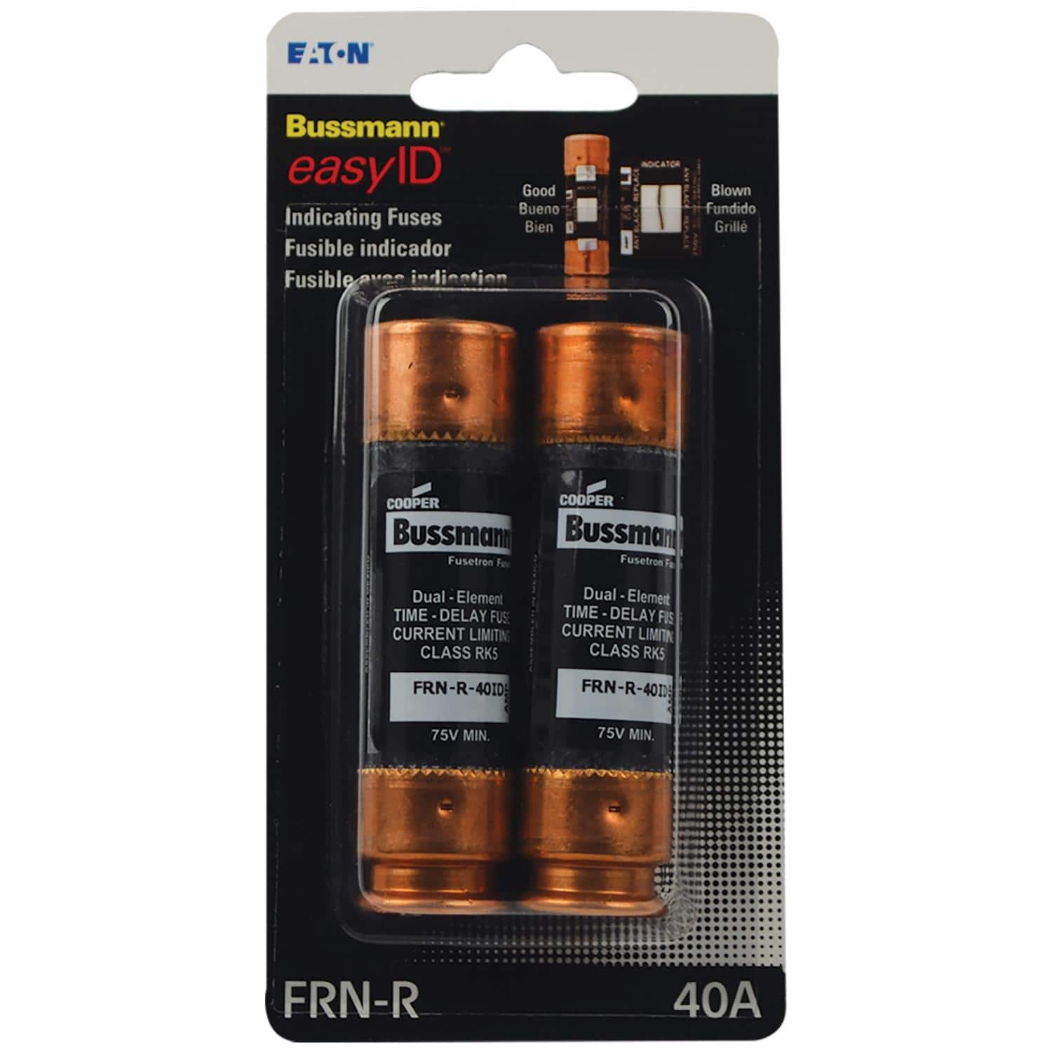 Bussmann - EasyID 40 amps Dual Element Time Delay Fuse 2 pk