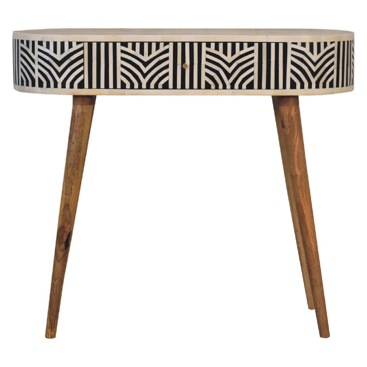 Artisan Furniture - Solid Wood Edessa Bone Inlay Console Table - Beige