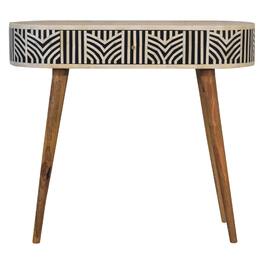 Artisan Furniture - Solid Wood Edessa Bone Inlay Console Table - Beige