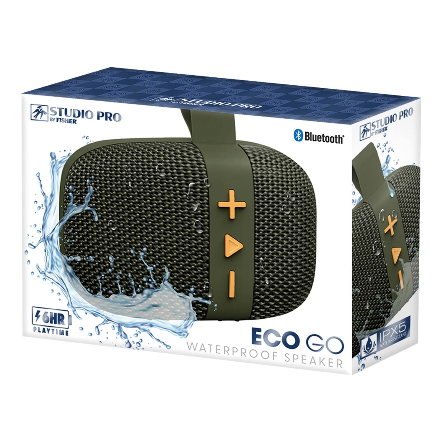 Fisher Studio Pro ECO GO Waterproof Portable Bluetooth Speaker