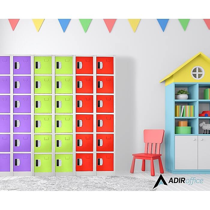 Alt View 2. AdirOffice - Storage Locker 629-Series 72" H 6-Tier Steel Digital Lock 6-Shelf Locker - Green.