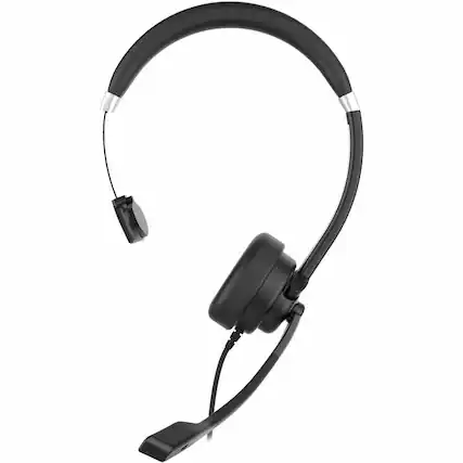 Front. Morpheus 360 - Morpheus 360 Connect USB Mono Headset with Boom Microphone - Noise Cancelling - Reversible Design - Eco-Leather Ear - Unknown.