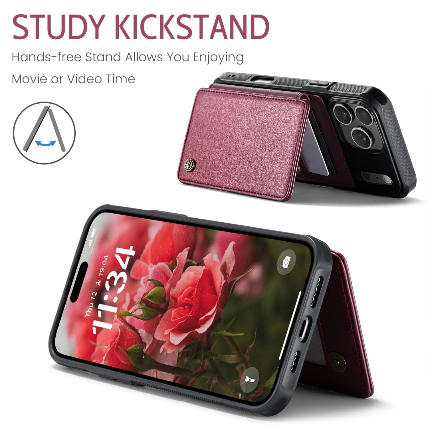STUDY KICKSTAND  
Hands-free Stand Allows You Enjoying Movie or Video Time  

19:04 Thu 11:34
