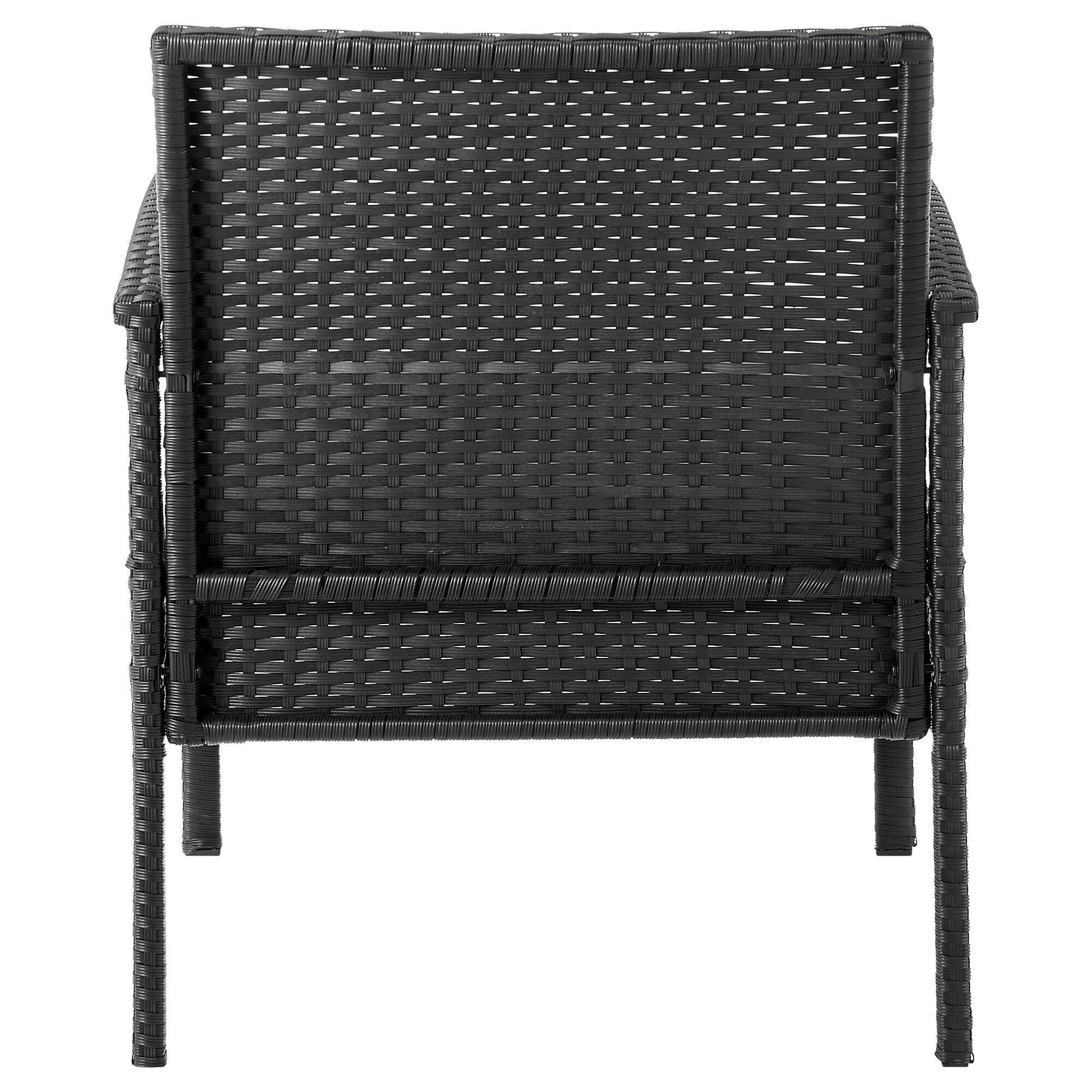 Alt View 2. Manhattan Comfort - Noli Modern 3-Piece Patio Conversation Set - Black and Gray.