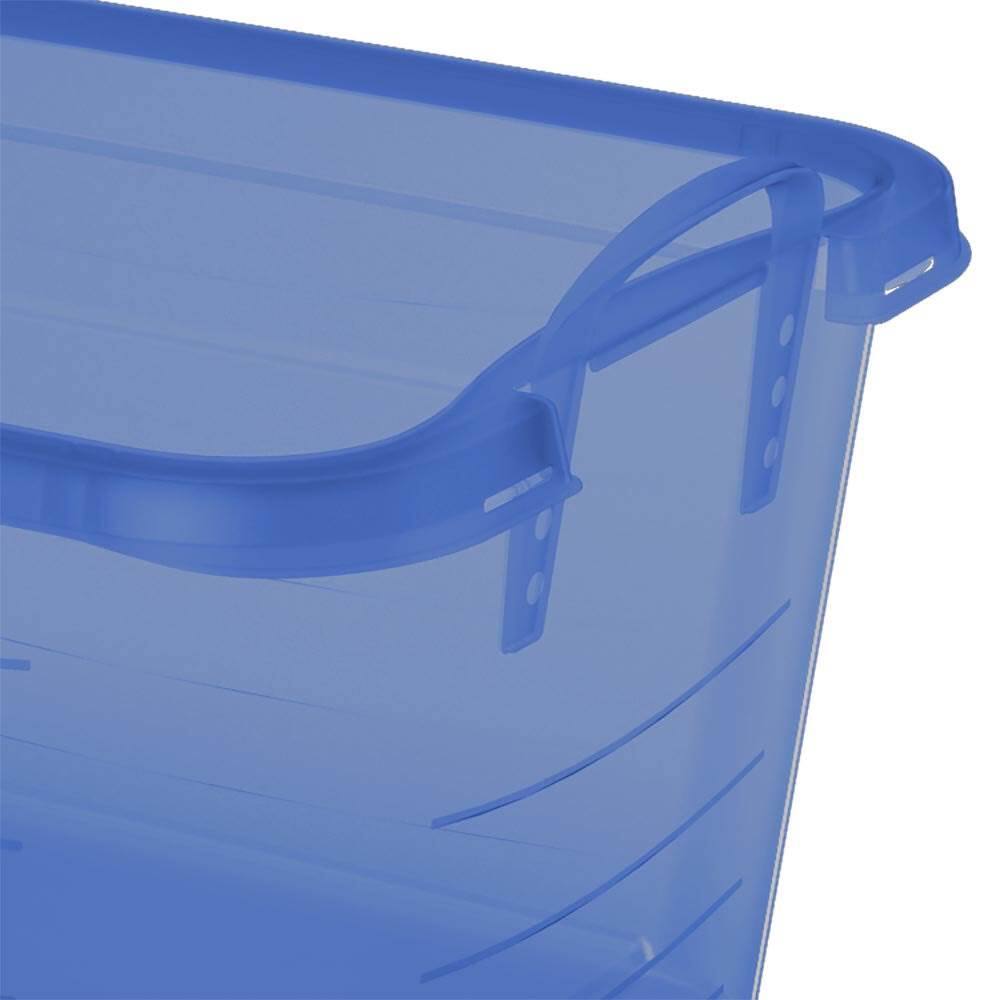 Alt View 4. Life Story - Life Story 55 Quart Stackable Storage Bin, Light Duty Container, Blue, 6 Pack - Blue.