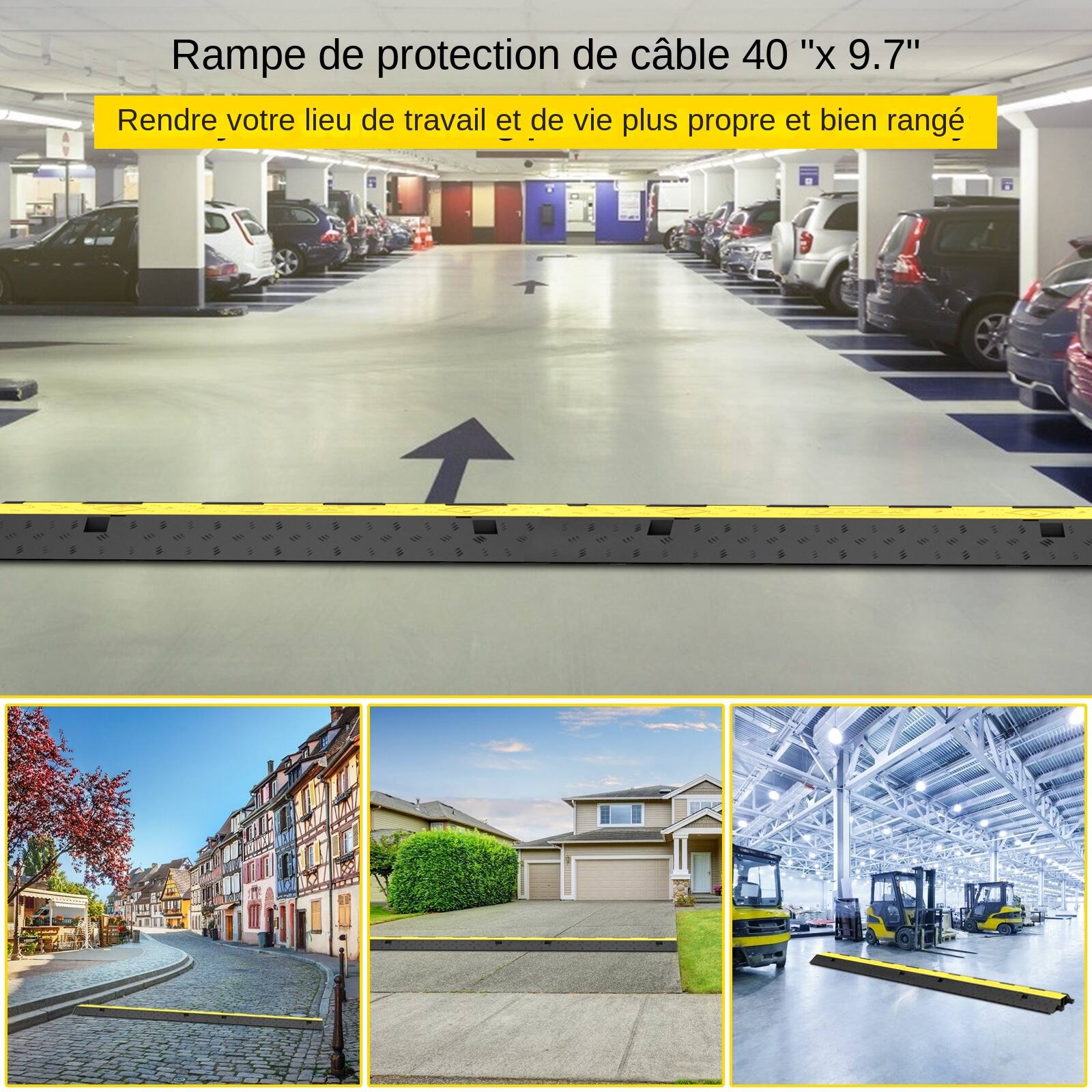 Rampe de protection de câble 40 "x 9.7"
Rendre votre lieu de travail et de vie plus propre et bien rangé