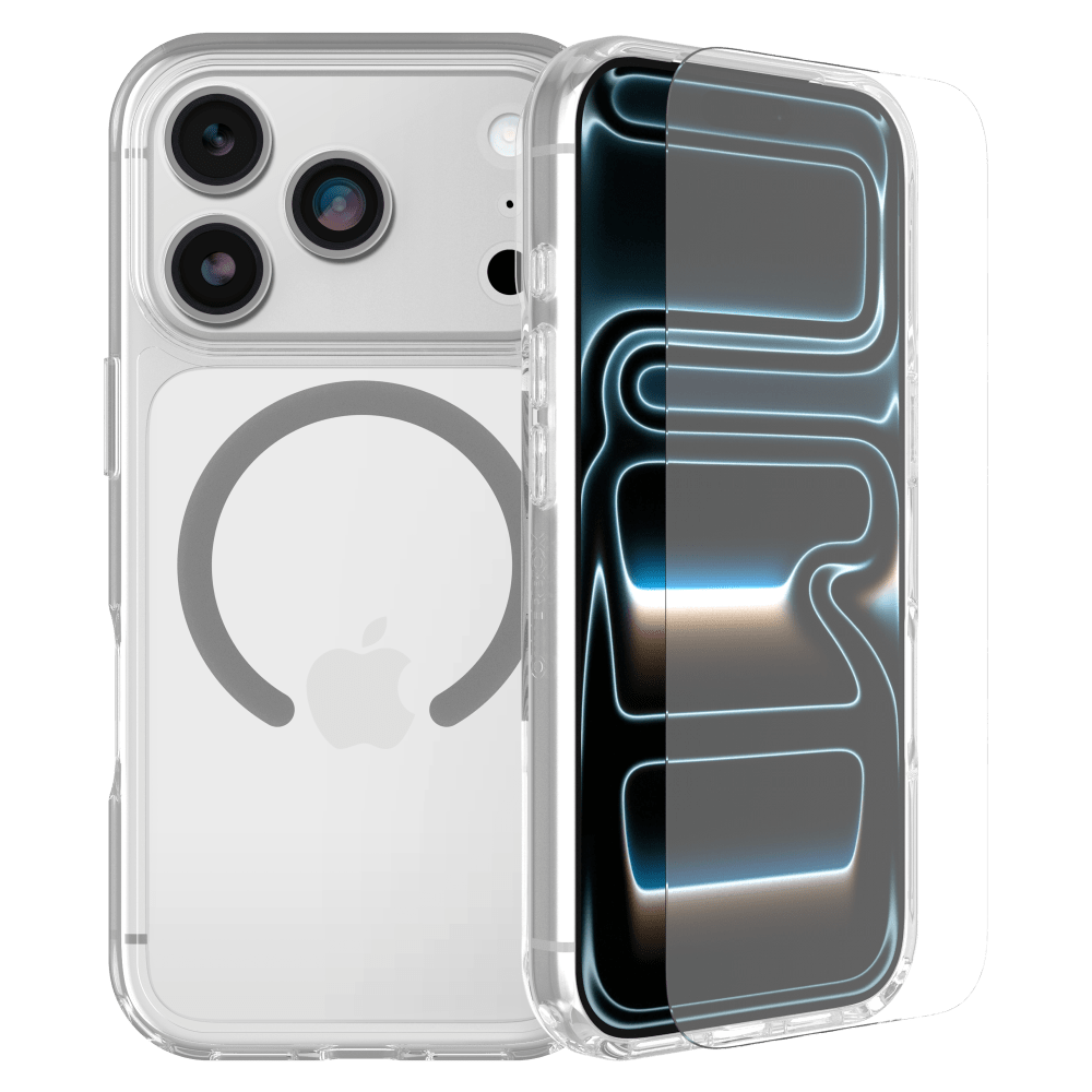 Front. OtterBox - Lumen MagSafe Case and Screen Protector for Apple iPhone 18 Pro / 17 Pro - Beige Multicolor.