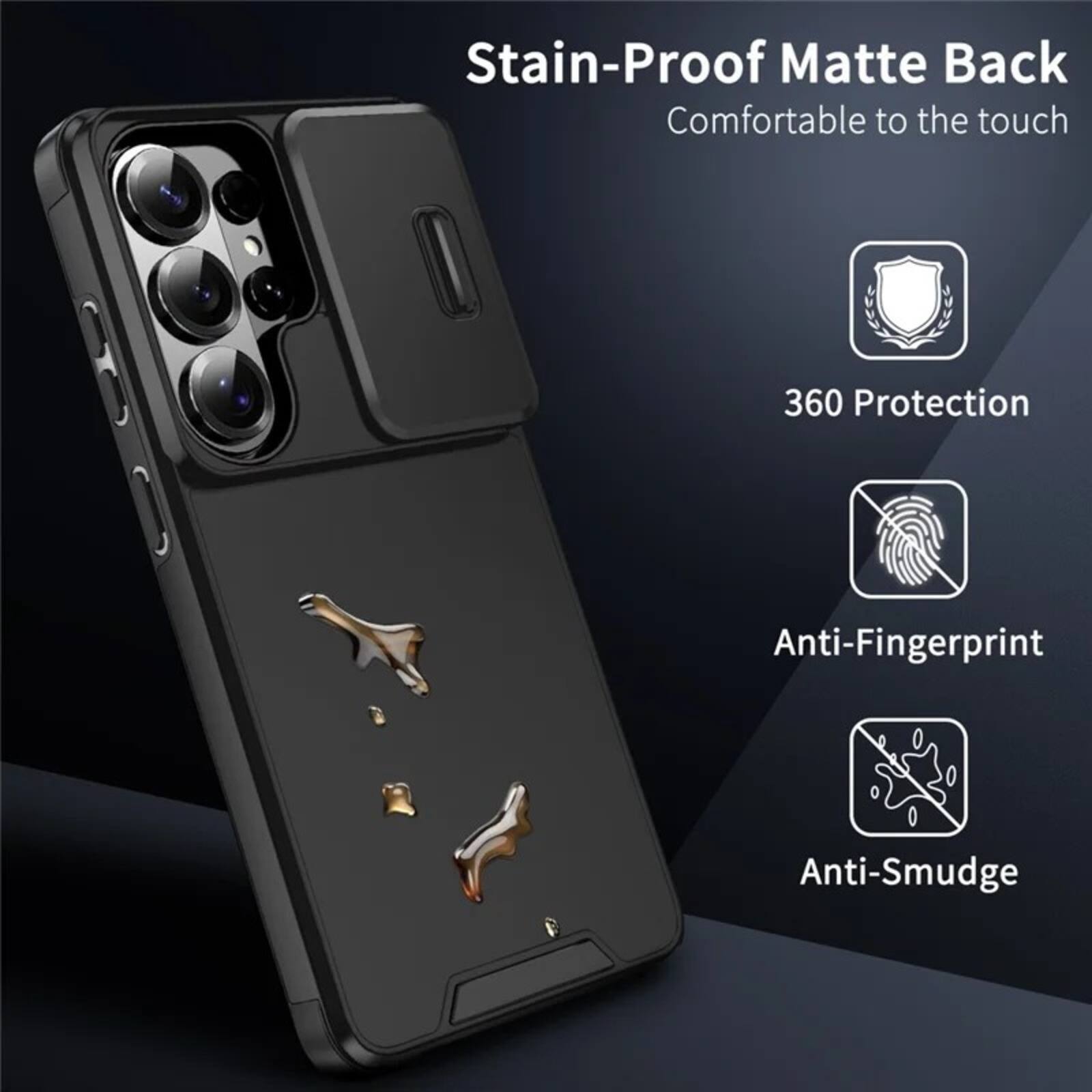 Stain-Proof Matte Back  
Comfortable to the touch  
360 Protection  
Anti-Fingerprint  
Anti-Smudge