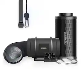 AC Infinity - Air Filtration Kit 8" with Climate Controller, Upgraded Inline Fan, Carbon Filter
