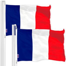 G128 - France Flag 3x5 ft 2-Pack 150D Printed Polyester - Assorted Colors