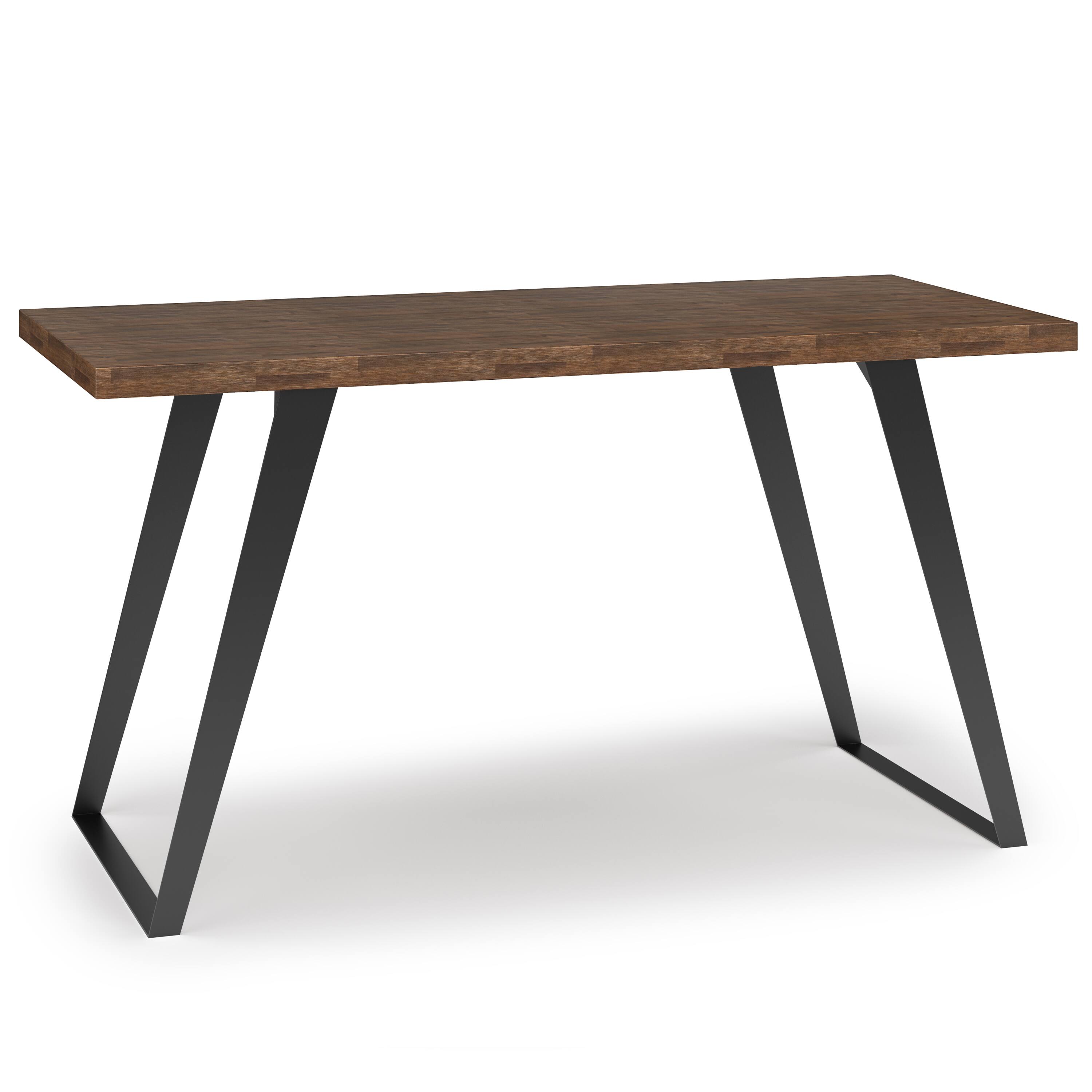 Alt View 1. Simpli Home - Lowry SOLID ACACIA WOOD Modern Industrial 54 inch Wide Flat Top Desk in Rustic Natural Aged Brown - Rustic Natural Aged Brown.