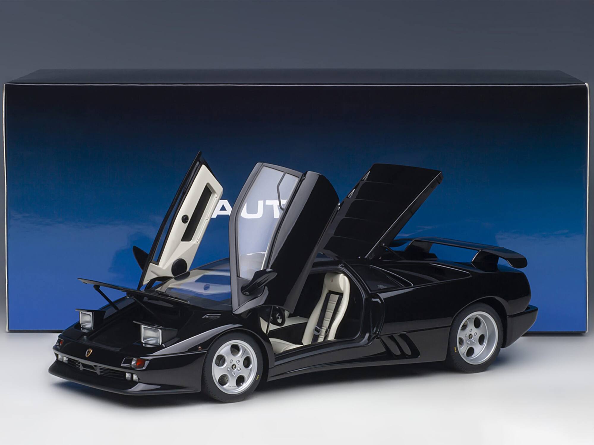 Alt View 5. Autoart - Lamborghini Diablo SE30 Deep Black Metallic 1/18 Model Car by Autoart.