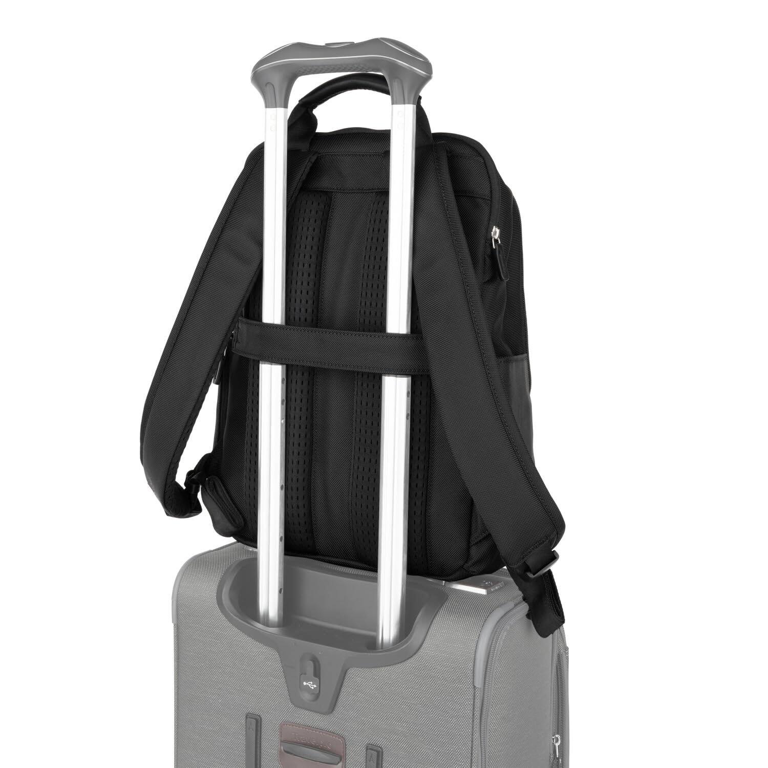 Alt View 1. Travelpro - Travelpro Platinum Elite Laptop Travel Backpack, Fits up to 17.5 Inch Laptop - Black.