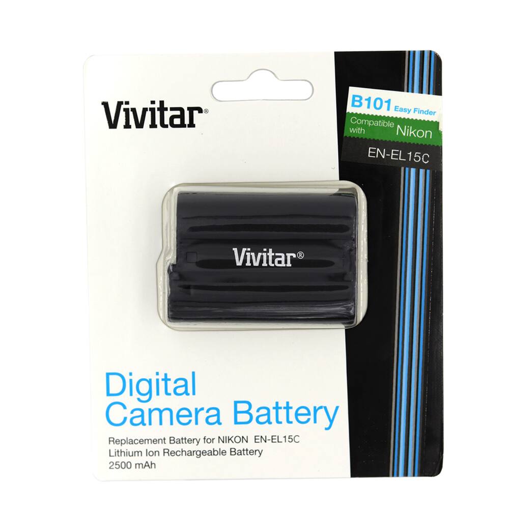 Vivitar B101 Easy Finder Compatible with Nikon EN-EL15C 15C Vivitar Digital Camera Battery Replacement Battery for NIKON EN-EL15C Lithium Ion Rechargeable Battery 2500 mAh
