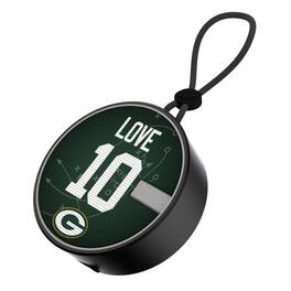 Keyscaper - Jordan Love Green Bay Packers Bluetooth IP67 Waterproof Speaker - Black