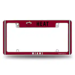 Rico Industries - Miami Basketball Heat Chrome Metal License Plate Frame - Multi
