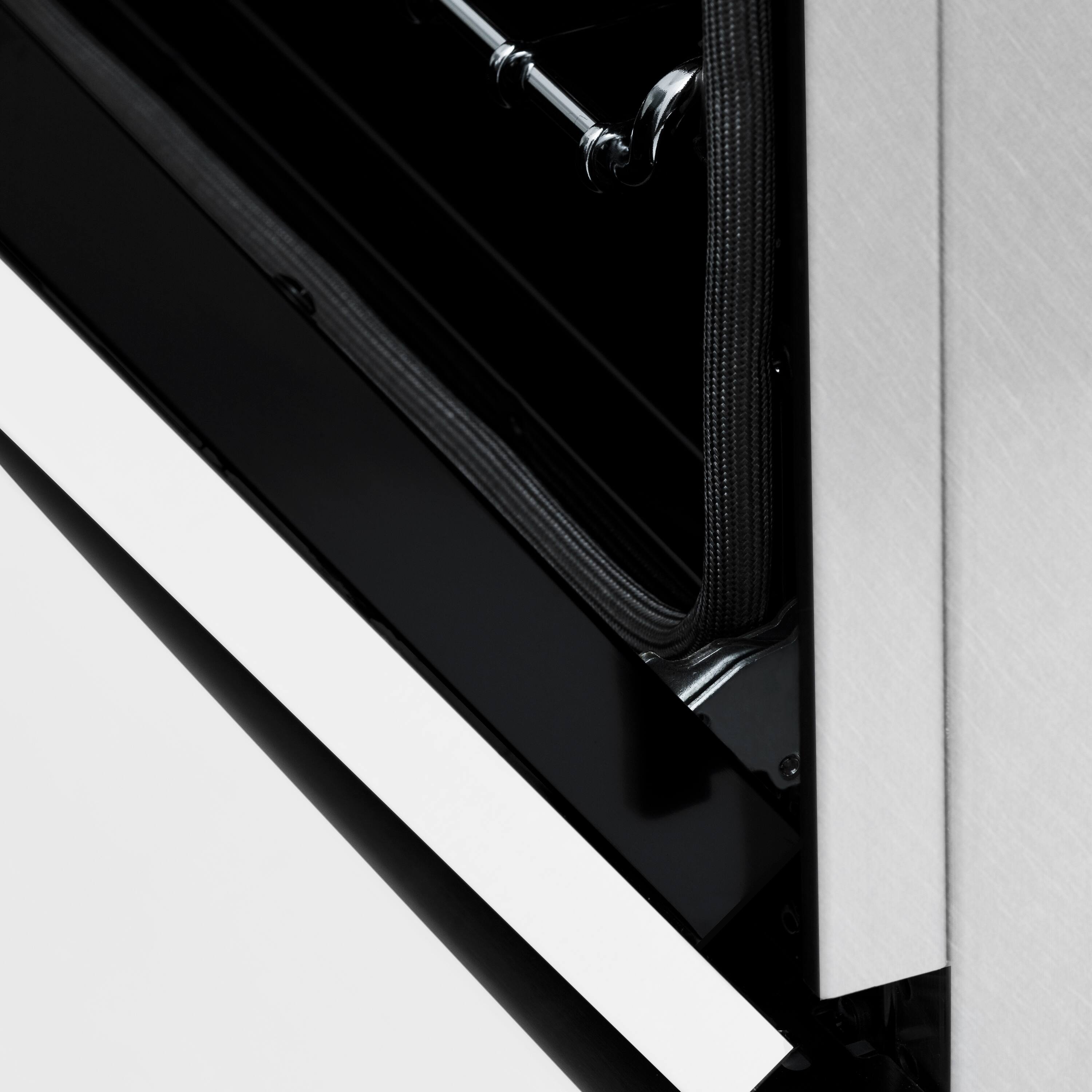 Alt View 9. ZLINE - ZLINE 24 in. Legacy Dual Fuel Range in Satin Stainless Steel w/ White Matte Door (RAS-WM-24) - Stainless steel.