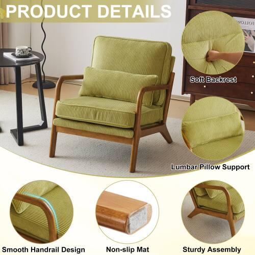 PRODUCT DETAILS

- Soft Backrest
- Lumbar Pillow Support
- Smooth Handrail Design
- Non-slip Mat
- Sturdy Assembly