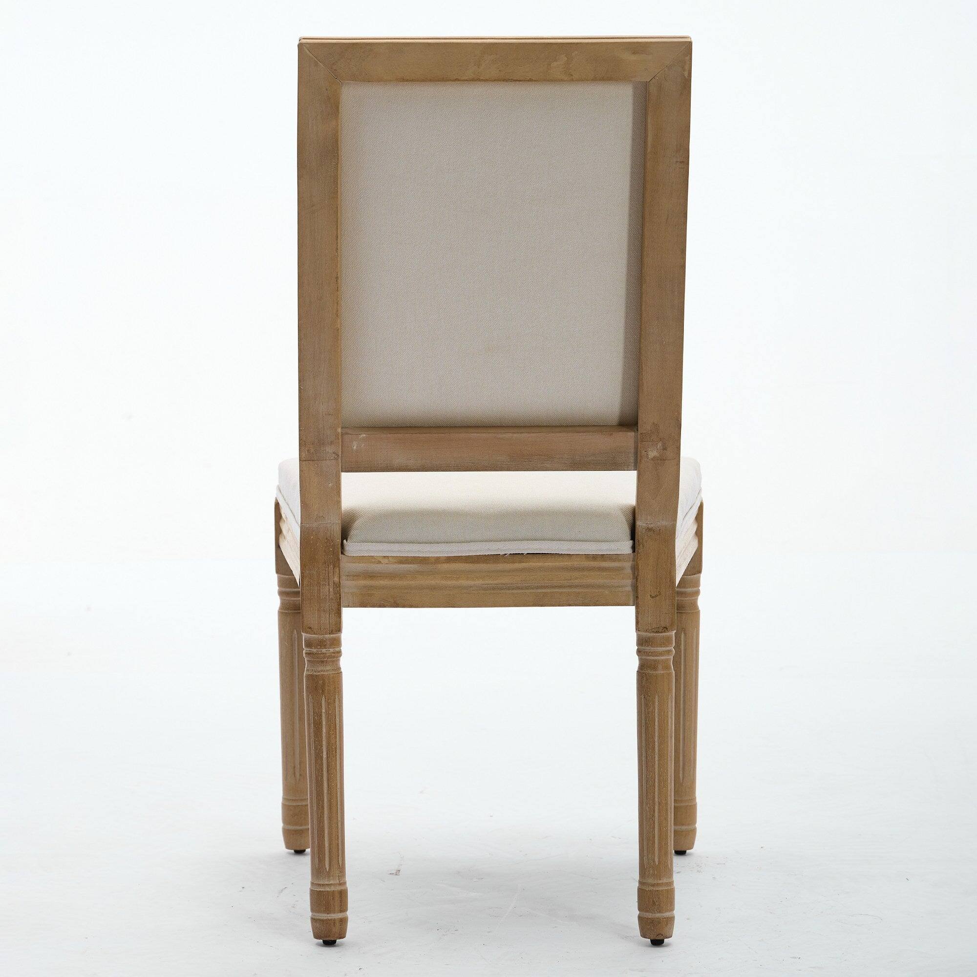Alt View 8. Boyel Living - French Louis Style Dining Chairs Set of 2 with Square Back - Beige.